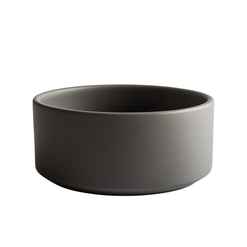 Rygok Large Ceramic Dog Bowl - Heavyweight Anti-Tip Design - Minimalist Water & Food Basin for Medium to Large Dogs - Dishwasher Safe - Slate Grey